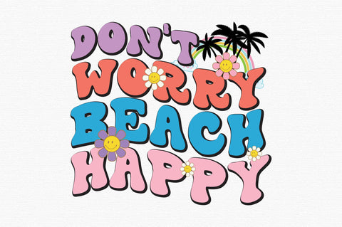 Beach Happy Retro Summer Sublimation SVG designartist 