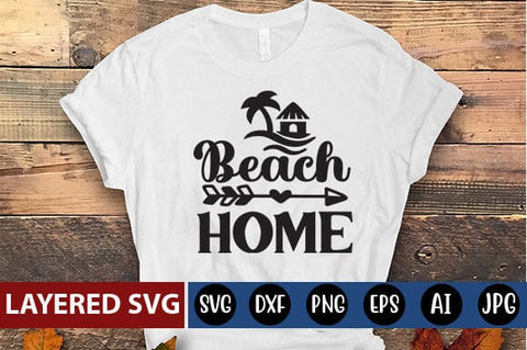 Beach Home Svg Cut File SVG Blessedprint 