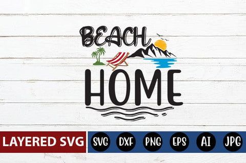 Beach Home Svg Cut File SVG Blessedprint 