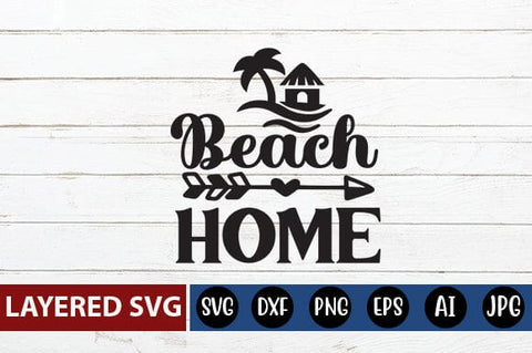 Beach Home Svg Cut File SVG Blessedprint 
