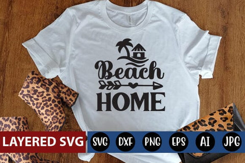 Beach Home Svg Cut File SVG Blessedprint 