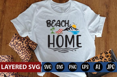 Beach Home Svg Cut File SVG Blessedprint 