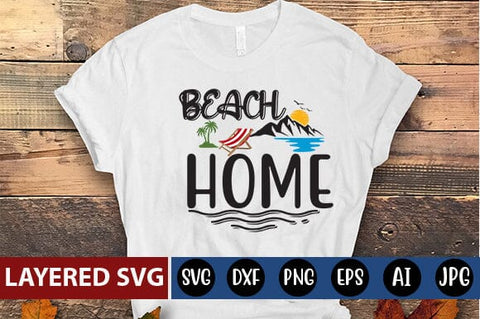 Beach Home Svg Cut File SVG Blessedprint 