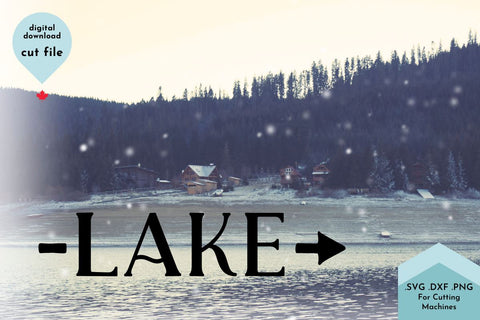 Beach House Decor - Lake with Arrow SVG Cut File SVG Lettershapes 