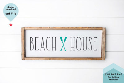 Beach House SVG Cut File SVG Lettershapes 