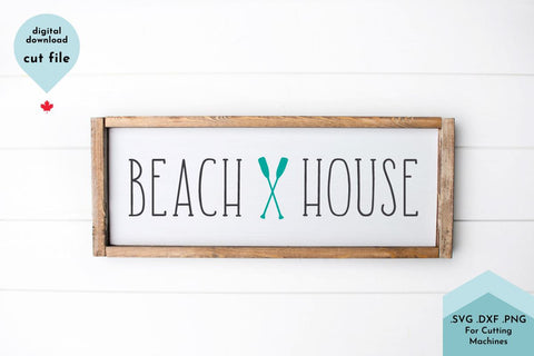 Beach House SVG Cut File SVG Lettershapes 
