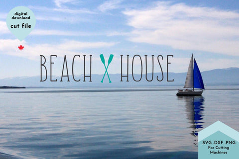 Beach House SVG Cut File SVG Lettershapes 