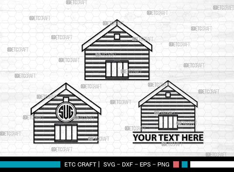 Beach Hut Monogram, Beach Huts Silhouette, Beach Huts SVG, Bamboo House Svg, Wooden House Svg, Home Svg, SB00013 SVG ETC Craft 