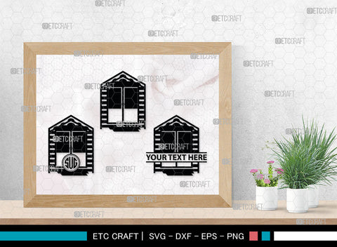 Beach Hut Monogram, Beach Huts Silhouette, Beach Huts SVG, Bamboo House Svg, Wooden House Svg, Home Svg, SB00013 SVG ETC Craft 