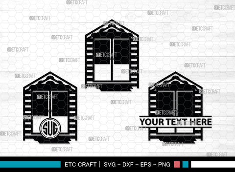 Beach Hut Monogram, Beach Huts Silhouette, Beach Huts SVG, Bamboo House Svg, Wooden House Svg, Home Svg, SB00013 SVG ETC Craft 