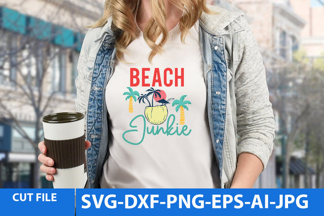 beach Junkie SVG Design SVG BlackCatsMedia 
