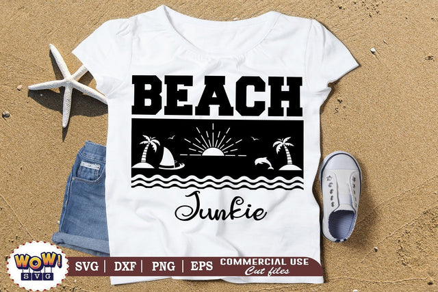 Beach junkie svg, Summer svg, Beach svg, Png, Dxf SVG Wowsvgstudio 