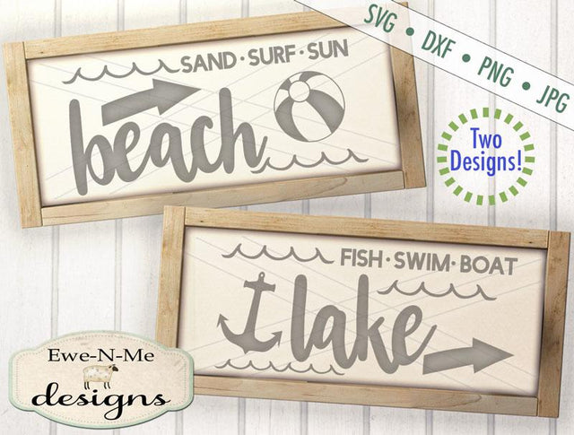 Beach Lake - Cutting File SVG Ewe-N-Me Designs 