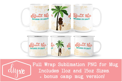 Beach Life | Summer Mug Png Sublimation DIYxe Designs 