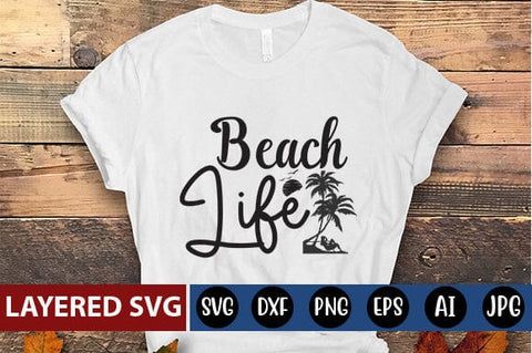Beach Life Svg Cut File SVG Blessedprint 