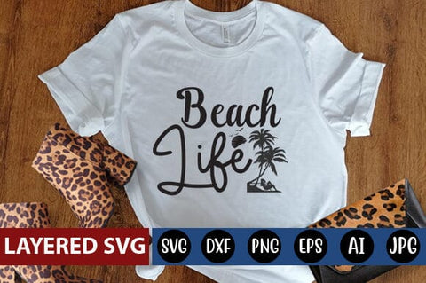 Beach Life Svg Cut File SVG Blessedprint 