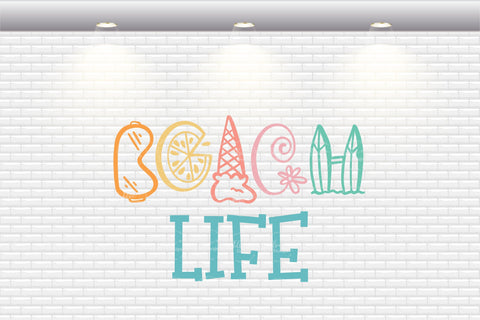 Beach Life - SVG, PNG, DXF, EPS SVG Elsie Loves Design 
