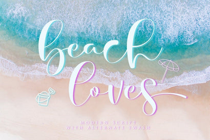 Beach Loves script fonts Font Gilar Studio 