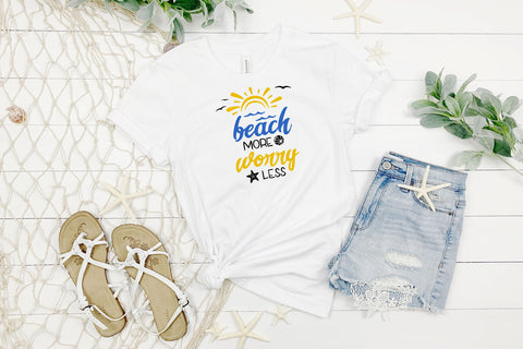 Beach More Worry Less | Beach SVG SVG Hippo Creations 