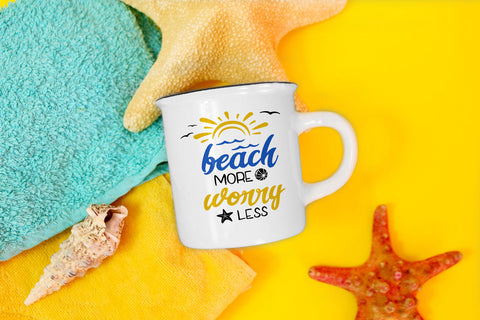 Beach More Worry Less | Beach SVG SVG Hippo Creations 