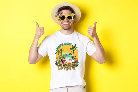 Beach More Worry Less PNG Sublimation Design Sublimation CraftLabSVG 
