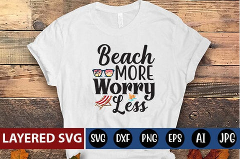 Beach More Worry Less SVG Cut File SVG Blessedprint 