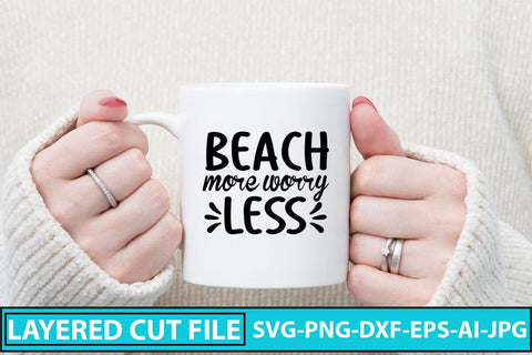 Beach More Worry Less SVG Cut File SVG Syaman 
