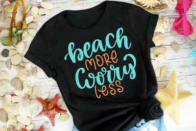 Beach More Worry Less SVG | Summer Quotes SVG Cut File SVG dapiyupi store 