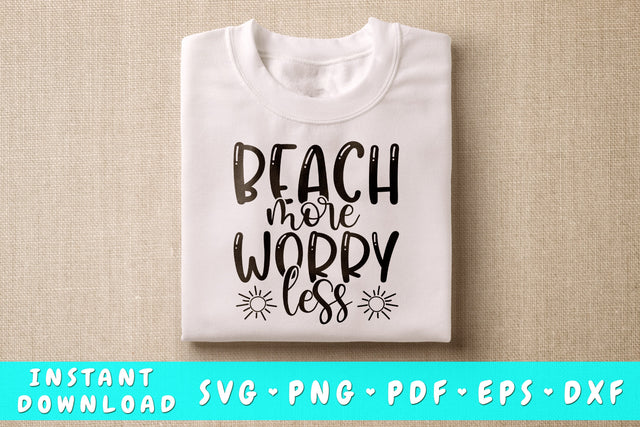 Beach More Worry Less SVG SVG HappyDesignStudio 