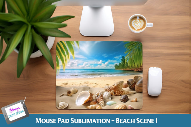 Beach Mouse Pad Sublimation Design 1 Sublimation Stacy's Digital Designs 