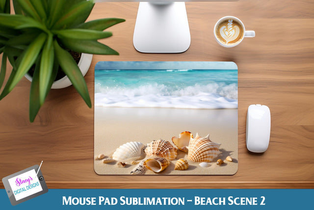 Beach Mouse Pad Sublimation Design 2 Sublimation Stacy's Digital Designs 