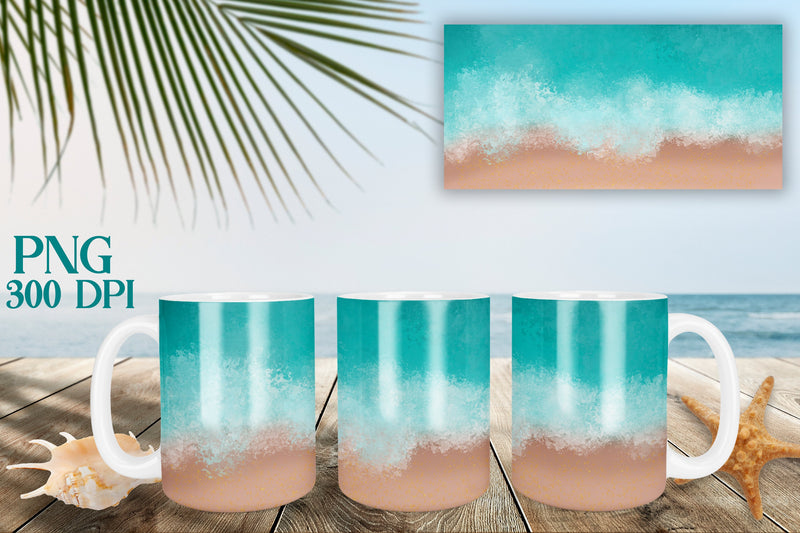 Beach mug sublimation | Summer mug design Sublimation Svetana Studio 