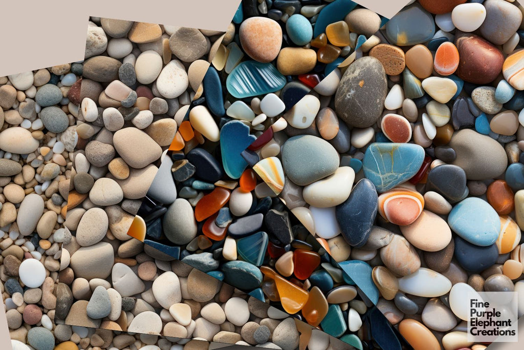Pebble Texture Paper Beach Pebble Rocks Texture Paper - So Fontsy