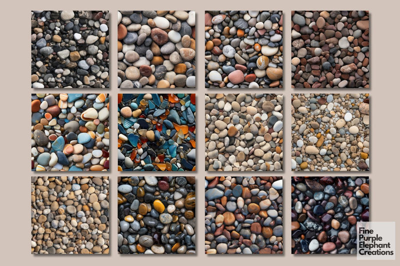 Beach Pebble Rocks Texture Paper - So Fontsy