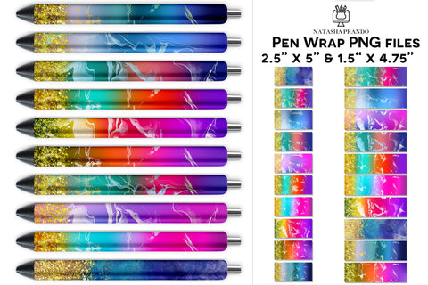 Beach pen wraps Sublimation Natasha Prando 