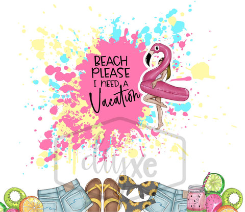 Beach Please | 20oz Tumbler | Summer Sublimation Sublimation DIYxe Designs 