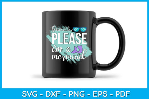 Beach Please I'm A Mermaid PNG Summer Sublimation Printable File Sublimation Creativedesigntee 