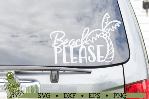 Beach Please Palm Tree SVG Cut File SVG Crunchy Pickle 
