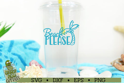 Beach Please Palm Tree SVG Cut File SVG Crunchy Pickle 