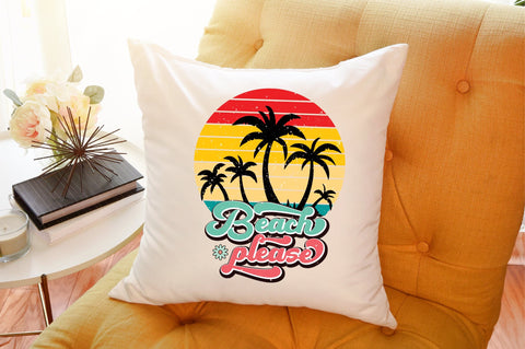 Beach Please Retro PNG Sublimation designartist 