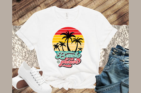 Beach Please Retro PNG Sublimation designartist 
