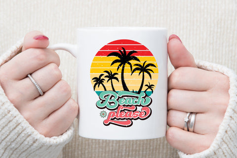 Beach Please Retro PNG Sublimation designartist 
