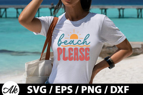 Beach please Retro SVG SVG akazaddesign 
