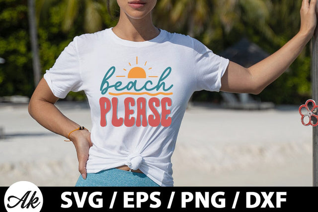 Beach please Retro SVG SVG akazaddesign 