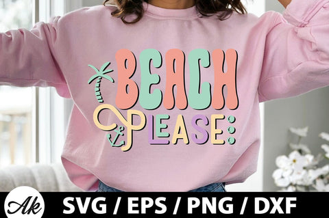 Beach please Retro SVG SVG akazaddesign 