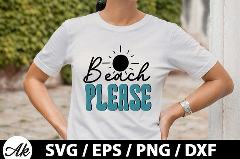 Beach please Retro SVG SVG akazaddesign 