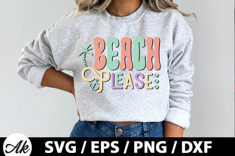Beach please Retro SVG SVG akazaddesign 