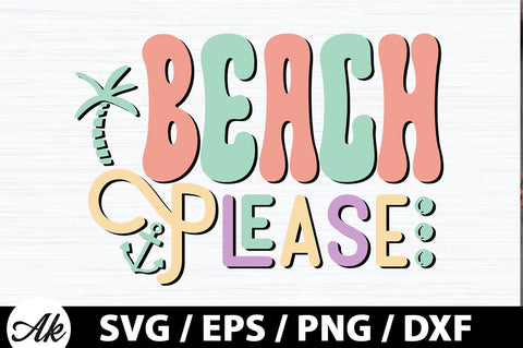 Beach please Retro SVG SVG akazaddesign 
