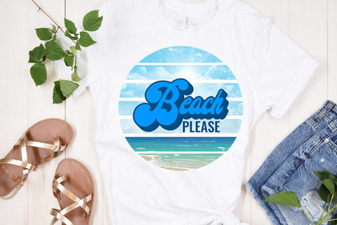 Beach Please Sublimation Design I Summer Sublimation Design Sublimation Happy Printables Club 
