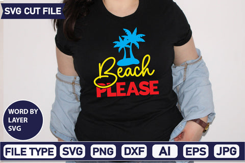 Beach Please Svg Cut file,SVGs,quotes-and-sayings,food-drink,mini-bundles,print-cut,on-sale, SVG DesignPlante 503 